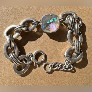 Silver and arctic Swarovski crystal bracelet